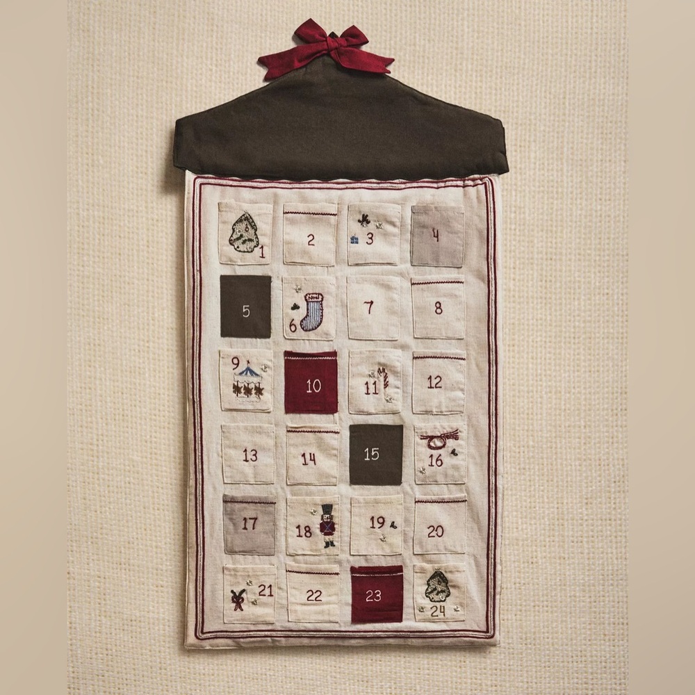 Zara Home Embroidered Christmas Advent Calendar